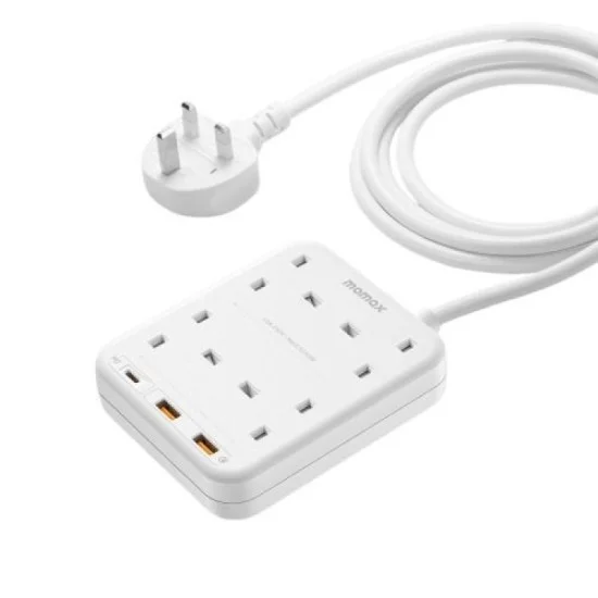 Momax ONEPLUG PD20W 2A1C 4 outlet (White)